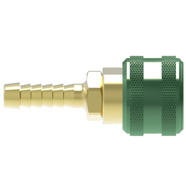 GR608 Hansen® by Danfoss | Quick Disconnect Coupling | 600 Series | Hose Barb End | 3/8" Hose ID x 1/4" Body Size | Standard Socket | Without Sleeve Lock | Buna-N Seal | Brass