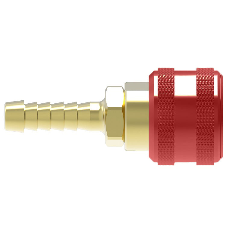 RD706 Hansen® by Danfoss | Quick Disconnect Coupling | 700 Series | Hose Barb End | 1/4" Hose ID x 1/4" Body Size | Standard Socket | Without Sleeve Lock | Buna-N Seal | Brass