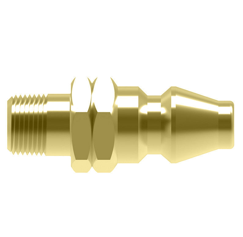 A1 Hansen® by Danfoss | Quick Disconnect Coupling | 700 Series | 1/8" Male NPTF x 1/4" Body Size | Standard Plug | Without Sleeve Lock | Buna-N Seal | Brass