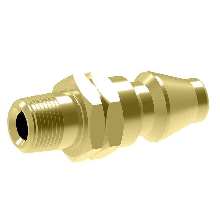 A1 Hansen® by Danfoss | Quick Disconnect Coupling | 700 Series | 1/8" Male NPTF x 1/4" Body Size | Standard Plug | Without Sleeve Lock | Buna-N Seal | Brass