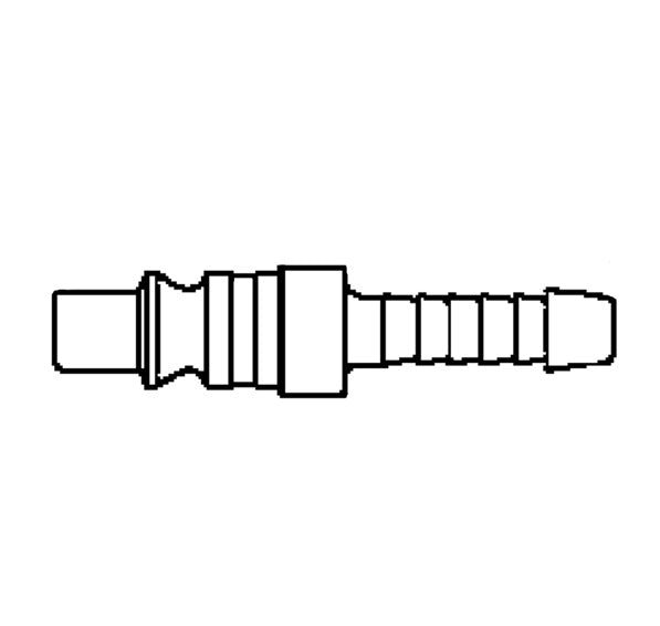 22238E Hansen® by Danfoss | Pneumatic Quick Disconnect Coupling | Auto-Flo 23 Series / 210 Series | Hose Barb End | 3/8" Hose ID x 1/4" Body Size | Plug | Steel