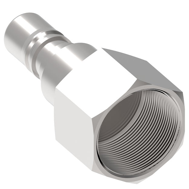 24AP25FBS Hansen® by Danfoss | Pneumatic Quick Disconnect Coupling | Auto-Flo 24 Series | 1/4" Female BSPP x 1/4" Body Size | Plug | Steel