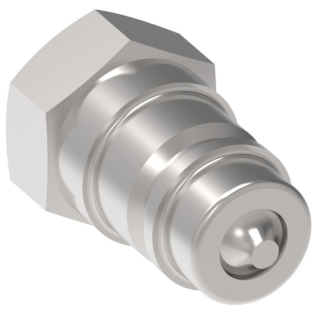 FD35-1002-06-06 Hansen® by Danfoss | Quick Disconnect Coupling | FD35 Series | 3/8" Female NPT x 3/8" High Pressure Ball Latch | Plug | FKM Seal | Valved | Steel