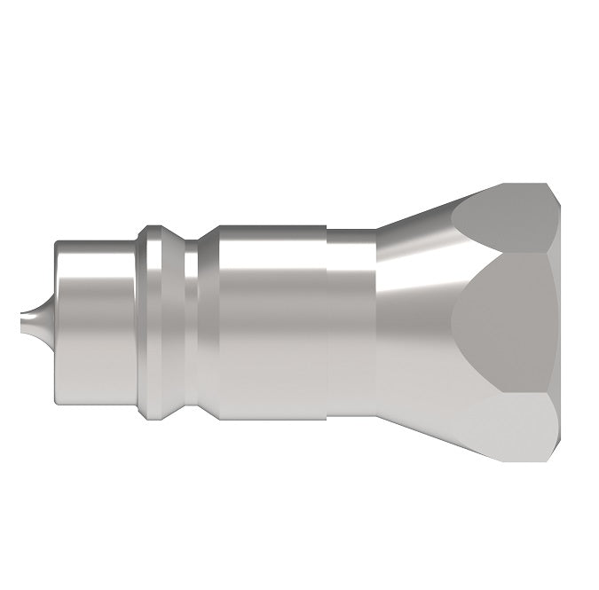 FD76-1002-08-10 Hansen® by Danfoss | Quick Disconnect Coupling | FD72/FD76 Series | 1/2" Female NPT x 5/8" Farm/AG ISO 5675 Interchange | Plug | Buna-N Seal | Steel