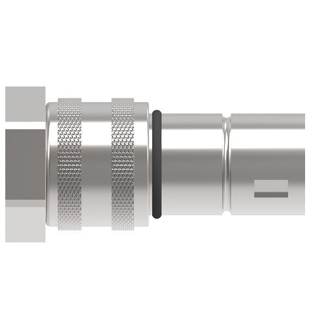 FD86-1004-20-20 Hansen® by Danfoss | Quick Disconnect Coupling | FD86 Series | 1-1/4" Female NPT x 1-1/4" Thread to Connect 5,000 psi Dry Break High Impulse | Socket | NBR Seal | Steel