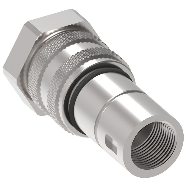 FD86-1004-20-20 Hansen® by Danfoss | Quick Disconnect Coupling | FD86 Series | 1-1/4" Female NPT x 1-1/4" Thread to Connect 5,000 psi Dry Break High Impulse | Socket | NBR Seal | Steel