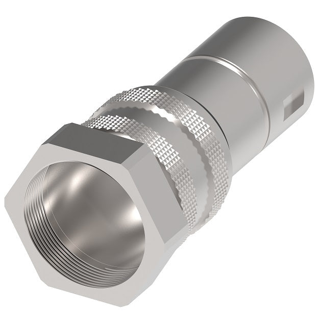 FD86-1004-20-20 Hansen® by Danfoss | Quick Disconnect Coupling | FD86 Series | 1-1/4" Female NPT x 1-1/4" Thread to Connect 5,000 psi Dry Break High Impulse | Socket | NBR Seal | Steel