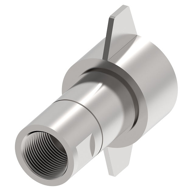 FD86-1001-16-16 Hansen® by Danfoss | Quick Disconnect Coupling | FD86 Series | 1" Female NPT x 1" Thread to Connect 5,000 psi Dry Break High Impulse (Wing Nut) | Socket | NBR Seal | Steel