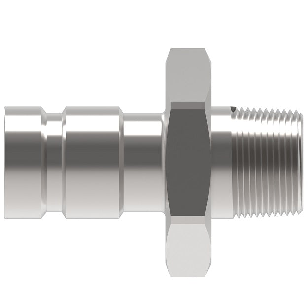 FD90-1045-04-04 Hansen® by Danfoss | Quick Disconnect Coupling | FD90 Series | 1/4" Male NPT x 1/4" SAE J1502 Interchange | Plug | NBR Seal | Valved with Dust Cap | Steel