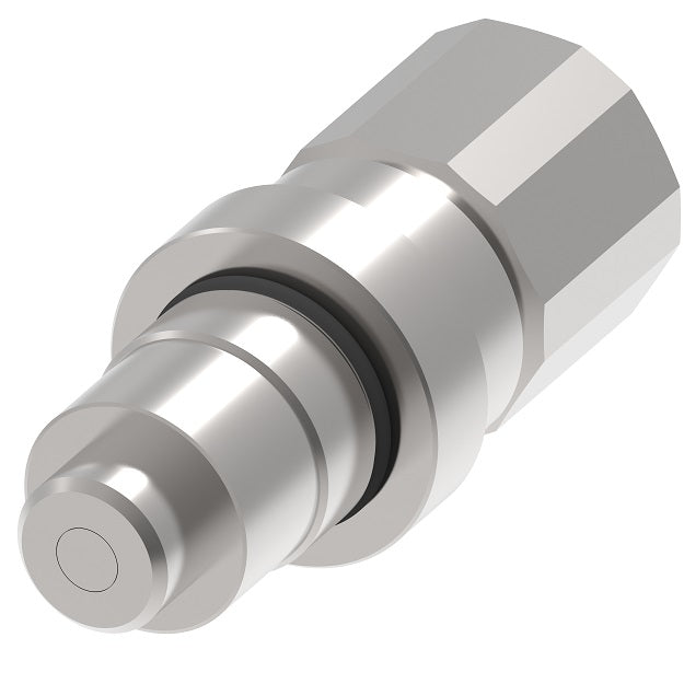 FD96-1005-06-04 Hansen® by Danfoss | Quick Disconnect Coupling | FD96 Series | 3/8" Female SAE O-Ring Boss x 1/4" High Pressure Thread to Connect Flush Face | Plug | NBR Seal | Steel