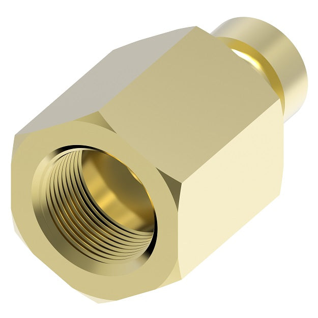 FTP252F Hansen by Danfoss | Thermal Management Quick Disconnect Coupling | Flo-Temp Series | 1/4" Female NPTF x 1/4" Body Size | Plug | Brass