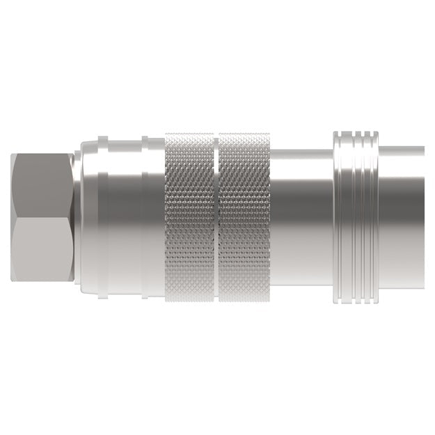 23204400 Hansen® by Danfoss | Pneumatic Quick Disconnect Coupling | Full-Bore Series | 1/2" Female NPTF x 1/2" Body Size | Socket | Buna-N Seal | Steel