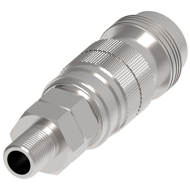 23204015 Hansen® by Danfoss | Pneumatic Quick Disconnect Coupling | Full-Bore Series | 3/4" Male NPTF x 1/2" Body Size | Socket | Buna-N Seal | Steel