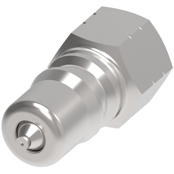 2K6 Hansen® by Danfoss | Quick Disconnect Coupling | HK1-8 Series | 3/8" Female SAE ORB x 1/4" ISO 7241-1 B | Plug | NBR Seal | Steel