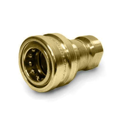 B4HP26 Hansen® by Danfoss | Quick Disconnect Coupling | HK1-8 Series | 1/2" Female NPTF x 1/2" ISO 7241-1 B | Socket | NBR Seal | Brass