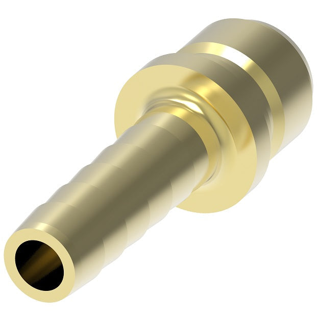 B1T17 Hansen® by Danfoss | Quick Disconnect Coupling | ST Series | 1/4" Hose ID x 1/8" Body Size | Plug | NBR Seal | Brass