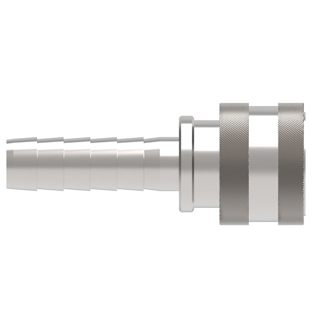 LL1S12 Hansen® by Danfoss | Quick Disconnect Coupling | ST Series | 3/16" Hose ID x 1/8" Body Size | Socket | NBR Seal | 303 Stainless Steel