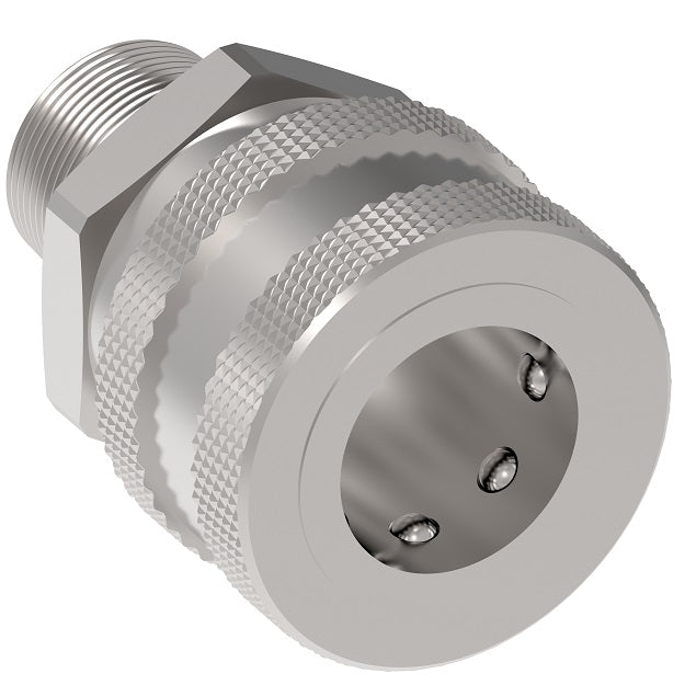 LL3S20 Hansen® by Danfoss | Quick Disconnect Coupling | ST Series | 3/8" Male NPTF x 3/8" Body Size | Socket | NBR Seal | 303 Stainless Steel