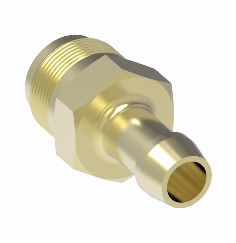 05706B-1570 Weatherhead by Danfoss | Inverted Male Connector Field Attachable Fitting | 057 'B' Series | -06 Male UNF x -06 Reusable Hose End | Brass