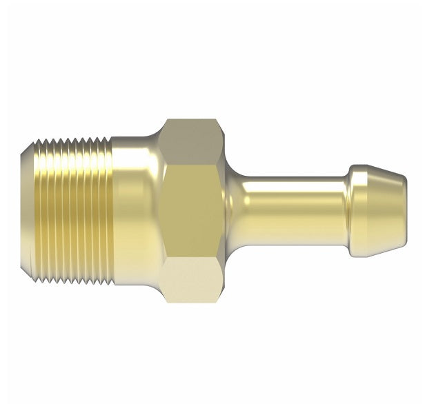 05704B-102 Weatherhead by Danfoss | Male Pipe Rigid Field Attachable Fitting | 057 'B' Series | -02 Male NPTF x -04 Reusable Hose End | Brass