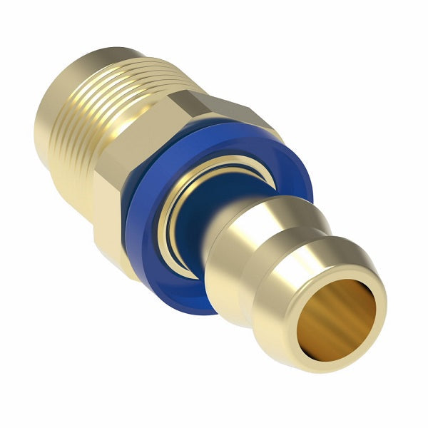 10004B-304 Weatherhead by Danfoss | Male SAE 45° Flare Rigid Field Attachable Push-On Fitting | 100 'B' Series Barb-Tite | -04 Male SAE 45° Flare x -04 Push-On Hose Barb | Brass