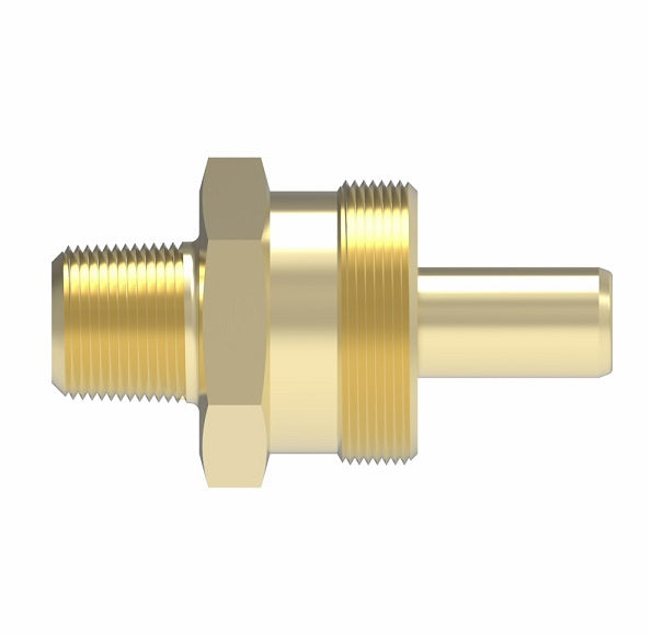 1391X8 Weatherhead by Danfoss | Insert (Body Only) Field Attachable Fitting | 338 'B' Series DOT | -06 Male NPTF -08 Reusable Hose End | Brass