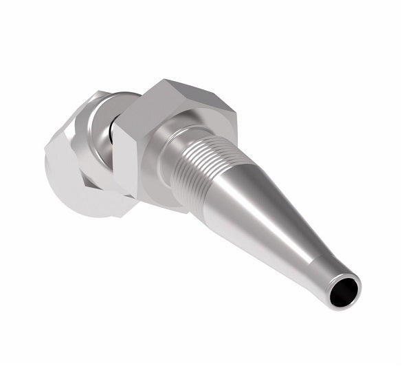 185287-12S Weatherhead by Danfoss | Female 37° JIC Swivel 45° Elbow Field Attachable Fitting for 1 & 2 Wire Braided Hose | Nipple Assembly | -12 Female 37° JIC Swivel x -12 Reusable Hose End | Steel