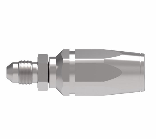1RA8MJ8 Weatherhead by Danfoss | Male 37° JIC Flare Field Attachable Fitting for 1 Wire Braided Hose | 1R Series | Complete Fitting | -08 Male 37° JIC Flare x -08 Reusable Hose End | Steel