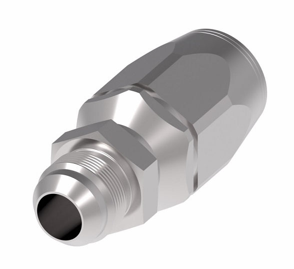 2RA4MJ4 Weatherhead by Danfoss | Male 37° JIC Flare Field Attachable Fitting for 2 Wire Braided Hose | 2R Series | Complete Fitting | -04 Male 37° JIC Flare x -04 Reusable Hose End | Steel