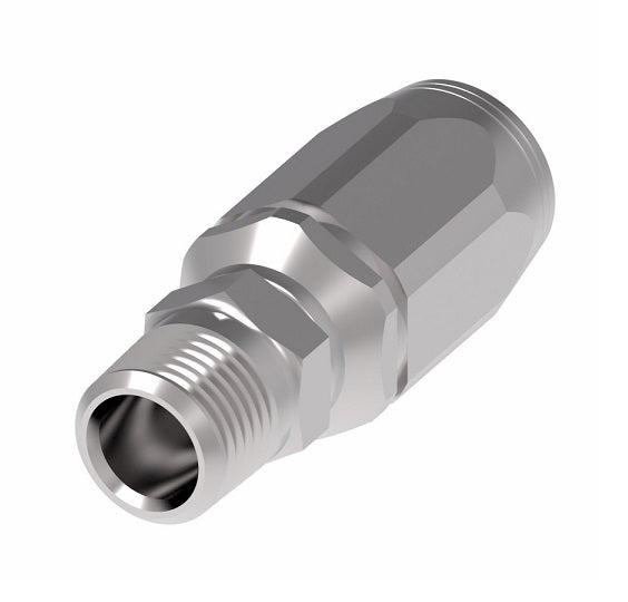2RA6MP8 Weatherhead by Danfoss | Male Pipe Field Attachable Fitting for 2 Wire Braided Hose | 2R Series | Complete Fitting | -06 Male Pipe x -08 Reusable Hose End | Steel