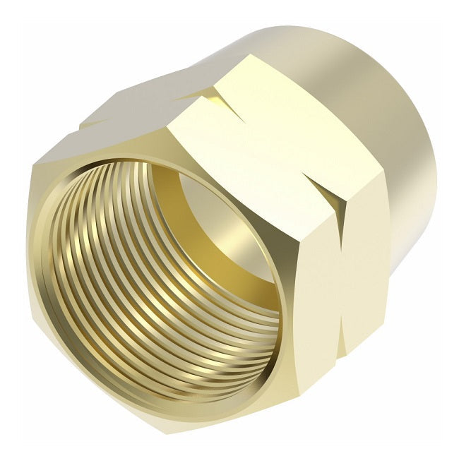 33806-B Weatherhead by Danfoss | Nut for Field Attachable Fitting | 338 'B' Series DOT | -06 Hose ID | Brass