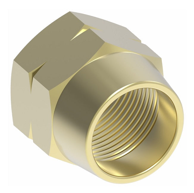 33808-B Weatherhead by Danfoss | Nut for Field Attachable Fitting | 338 'B' Series DOT | -08 Hose ID | Brass