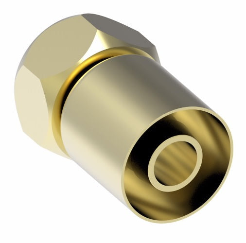33806P-Y76 Weatherhead by Danfoss | 338 'P' Series | Air Brake Swivel Crimp Fitting | -06 Air Brake End x -06 Hose Barb | Brass