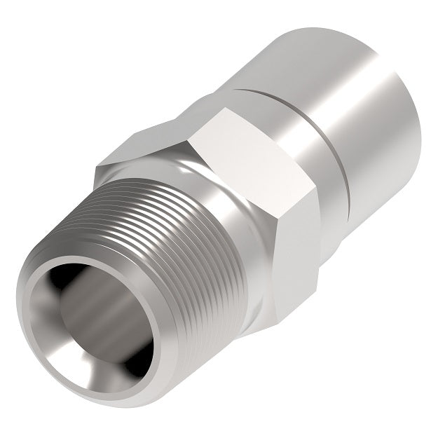 S-1116 Weatherhead by Danfoss | Everswage | Male Pipe Crimp Fitting for Everflex Hose | 7/8" Hose Barb x 1" Male NPT | 300 Stainless Steel
