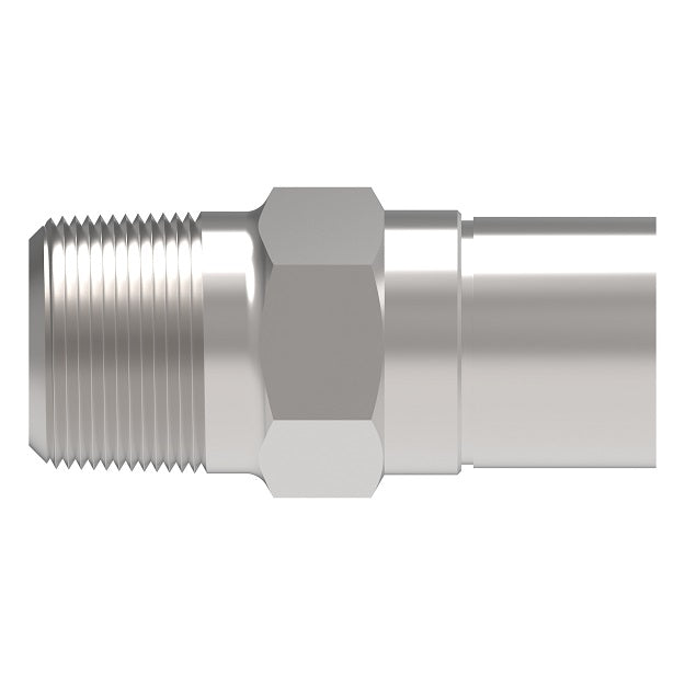 C-1112 Weatherhead by Danfoss | Everswage | Male Pipe Crimp Fitting for Everflex Hose | 5/8" Hose Barb x 3/4" Male NPT | Carbon Steel