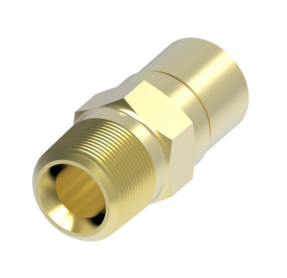 B-1110 Weatherhead by Danfoss | Everswage | Male Pipe Crimp Fitting for Everflex Hose | 1/2" Hose Barb x 1/2" Male NPT | Brass