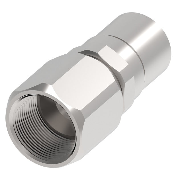 S-1312 Weatherhead by Danfoss | Everswage | Female SAE 37° JIC Swivel Crimp Fitting for Everflex Hose | 5/8" Hose Barb x 3/4" Female SAE 37° JIC Swivel | 300 Stainless Steel
