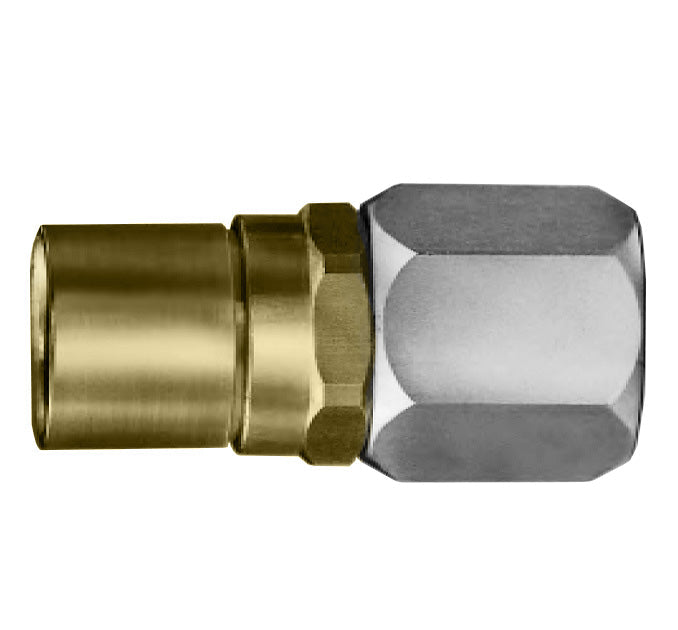 FITT._X35 Weatherhead by Danfoss | Everswage | Female SAE 45° Swivel Crimp Fitting for Everflex Hose | 5/8" Hose Barb x 3/4" Female SAE 45° Swivel | Brass