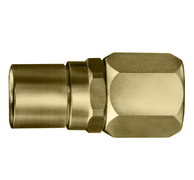 FITT._X33 Weatherhead by Danfoss | Everswage | Female SAE 45° Swivel Crimp Fitting for Everflex Hose | 13/32" Hose Barb x 1/2" Female SAE 45° Swivel | Brass
