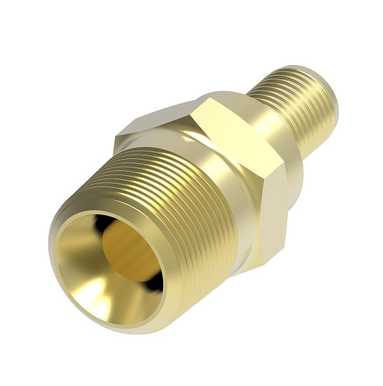 NM6-6-B Weatherhead by Danfoss | Everswage | Male Pipe Insert Crimp Fitting for Everflex Hose | 5/16" Hose Barb x 3/8" Male Pipe | Brass