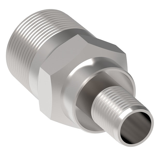 NM6-6-C Weatherhead by Danfoss | Everswage | Male Pipe Insert Crimp Fitting for Everflex Hose | 5/16" Hose Barb x 3/8" Male Pipe | Carbon Steel