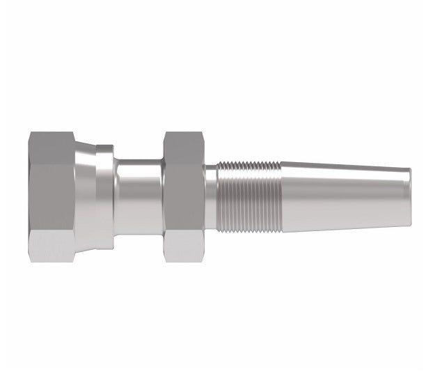 FJ8732-0606S Weatherhead by Danfoss | Female ORS Swivel Field Attachable Fitting for 1 & 2 Wire Braided Hose | Nipple Assembly | -06 Female O-Ring Face Seal Swivel x -06 Reusable Hose End | Steel