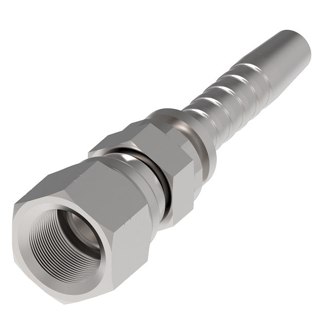 26711D-12-12ZF Winner by Danfoss | Female 37° JIC Swivel 2-Piece Hose Crimp Fitting (with Backup Hex) | -12 Female 37° JIC Swivel x -12 Hose Barb | Steel