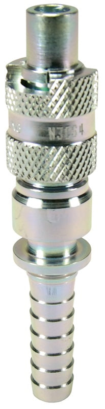 N3CS4 by Dixon Valve | Pneumatic Quick Disconnect Coupling | Dix-Lock® N-Series | Hose Barb | 1/2" Hose ID x 3/8" Body Size | Plug | Steel