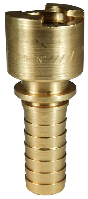 4NS8-B by Dixon Valve | Pneumatic Quick Disconnect Coupling | Dix-Lock® N-Series | Hose Barb | 1" Hose ID x 1/2" Body Size | Socket | Nitrile Seal | Brass