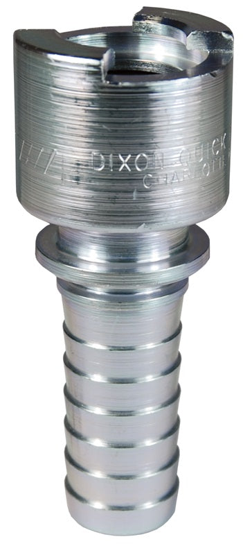 4NS8 by Dixon Valve | Pneumatic Quick Disconnect Coupling | Dix-Lock® N-Series | Hose Barb | 1" Hose ID x 1/2" Body Size | Socket | Nitrile Seal | Steel