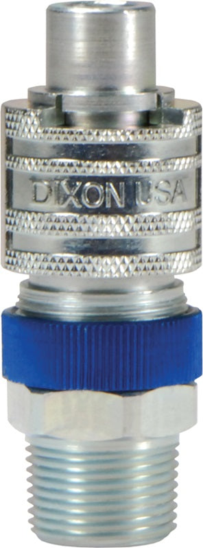 N4BM6-LS by Dixon Valve | Pneumatic Quick Disconnect Coupling | Dix-Lock® N-Series | 3/4" Male BSPT x 1/2" Body Size | Plug with Locking Sleeve | Steel