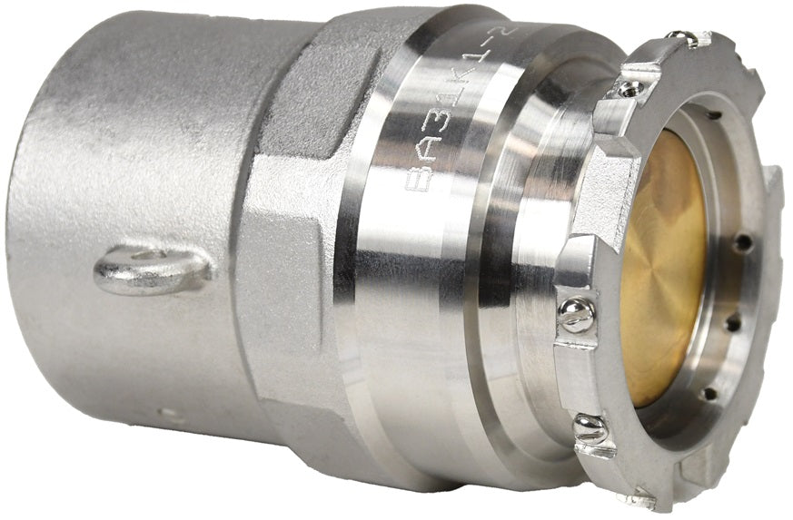 BA32K1-200 by Dixon Valve | Dry Disconnect | Bayonet Style | 2" Size | Keyed Adapter x Female NPT | FKM Seal | Stainless Steel