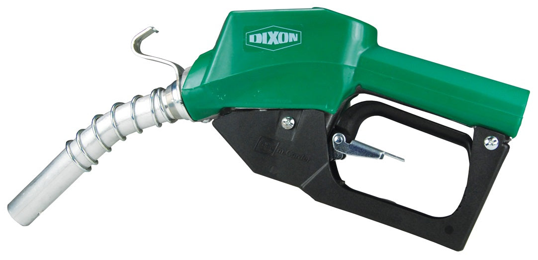 DN7LOBF by Dixon Valve | Farm and Consumer Diesel Nozzle | 3/4" NPT Inlet | 15/16" Spout Outlet | Green Scuff Guard | Aluminum
