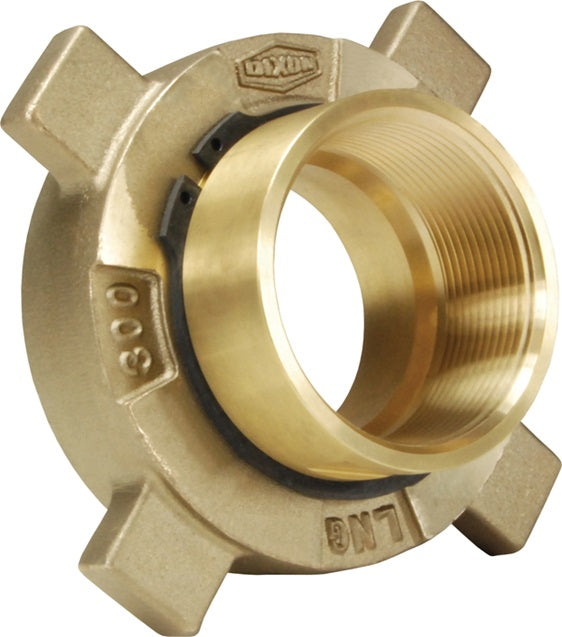 LNG20BRHE-NC by Dixon Valve | Liquid Natural Gas Coupling | 2" Size | LNG20 Hose End With 2" Female NPT Thread | Brass